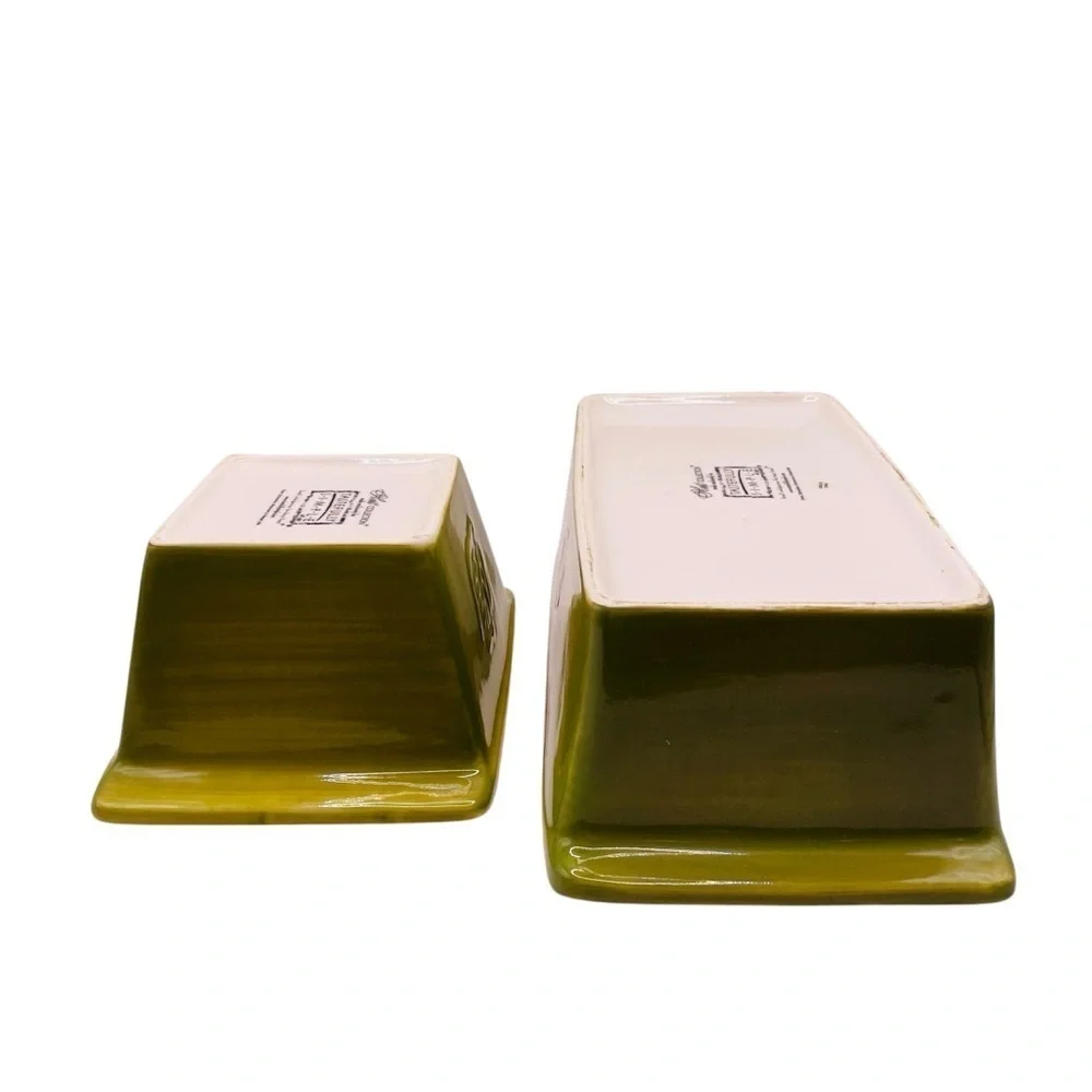 Tastefully Simple Olive Green Host Collection Bread Loaf Pan 11